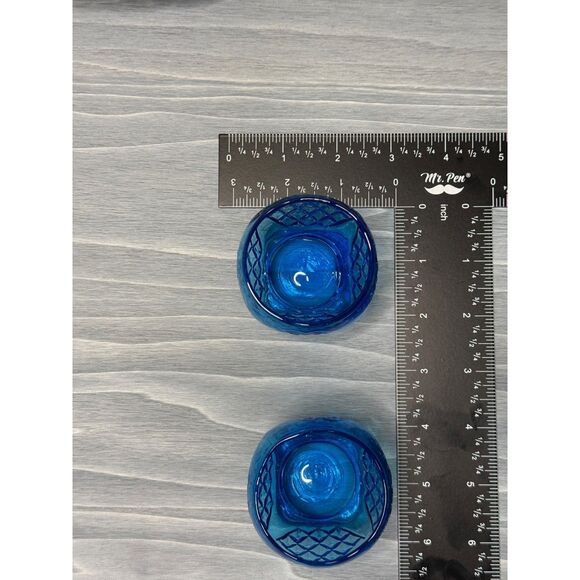 Cornflower Blue Vintage Shot Glasses – Set of 6 |‎ Mid-Century Bar Cart Decor - Picture 7 of 7